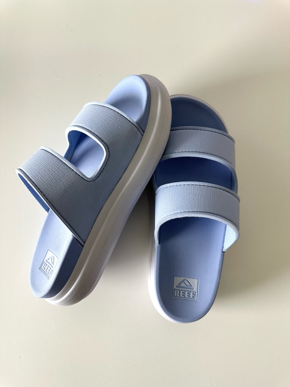 REEF Cushion Bondi 2 Bar Blue Sandals Size 10